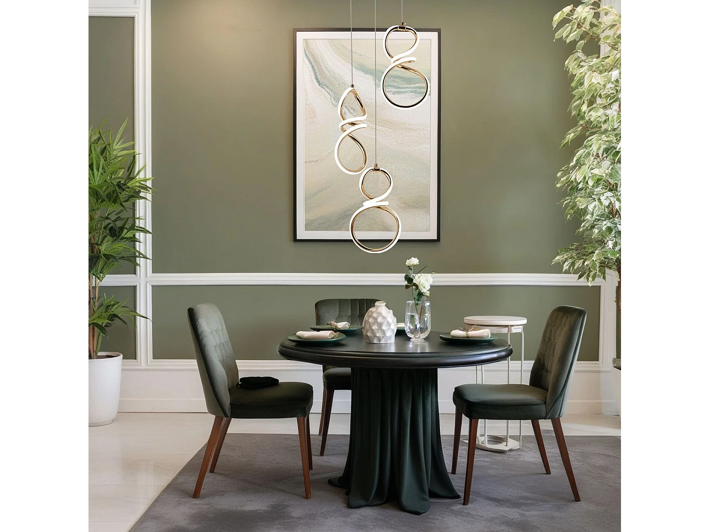 Lampe Suspendue Led Toolight G073-3Cpr Gold