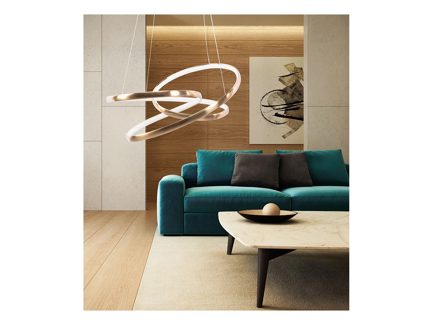 Hanglamp Led Toolight G005-Cp Gold