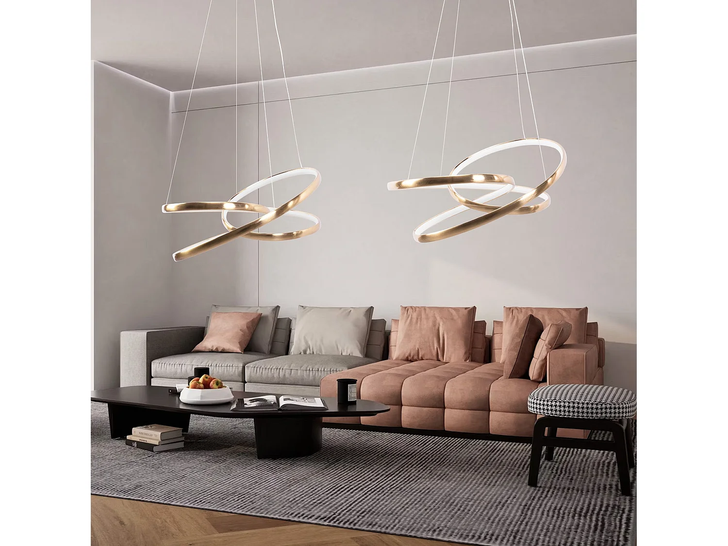 Lampe Suspendue Led Toolight G005-Cp Gold