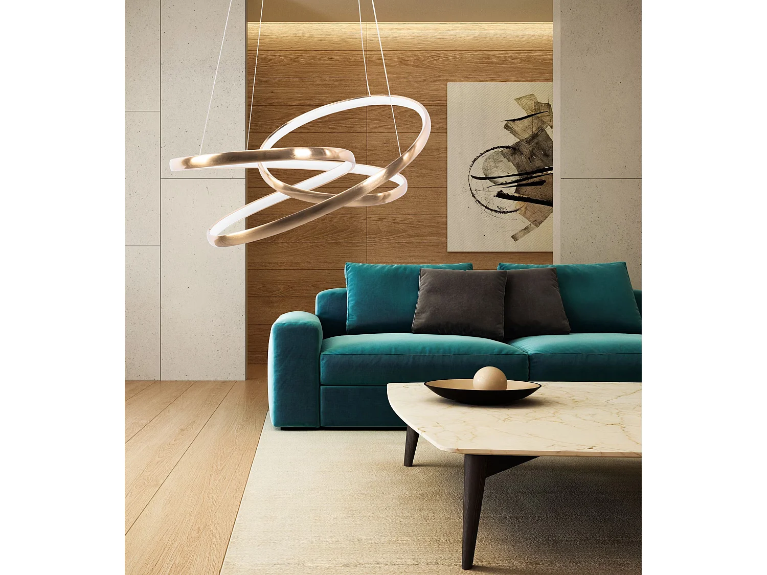 Lampe Suspendue Led Toolight G005-Cp Gold