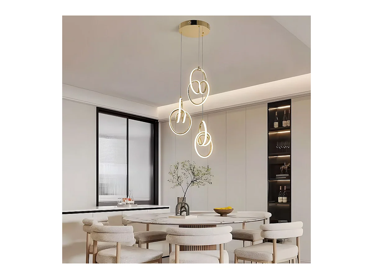 Hanglamp Led Toolight G082-3Cpr Gold