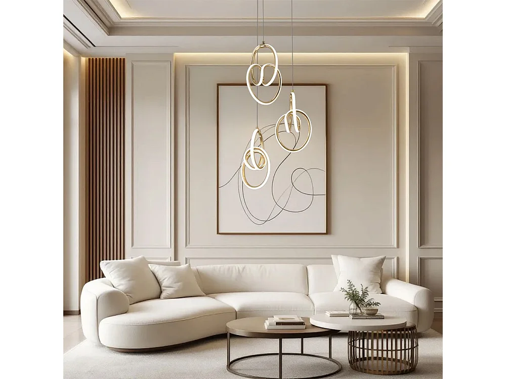 Lampe Suspendue Led Toolight G082-3Cpr Gold