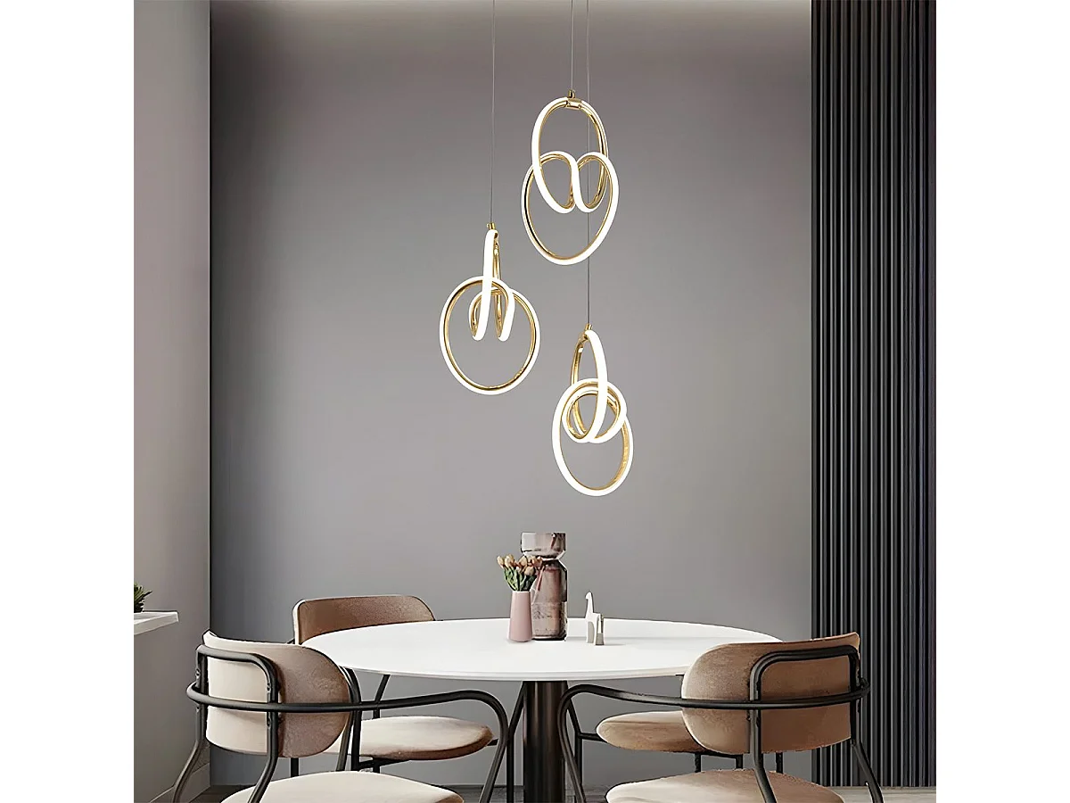 Lampe Suspendue Led Toolight G082-3Cpr Gold