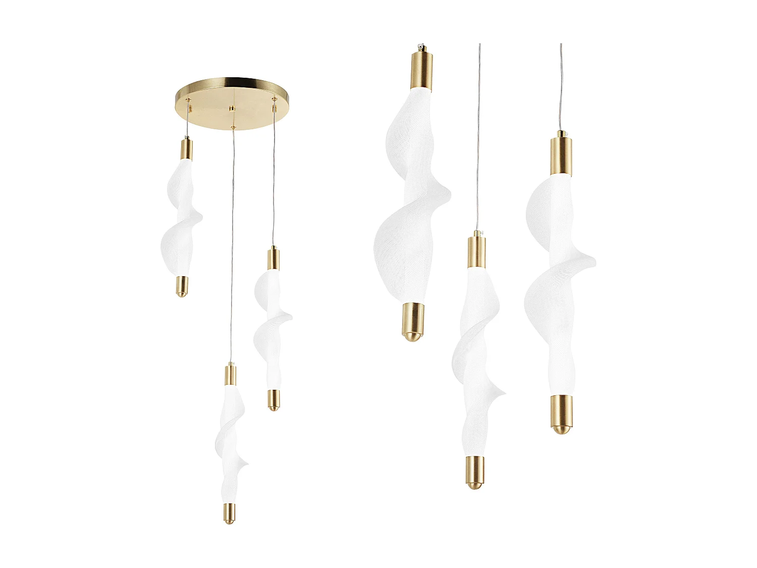 Hängelampe Led Toolight G009-3Cpr White Gold