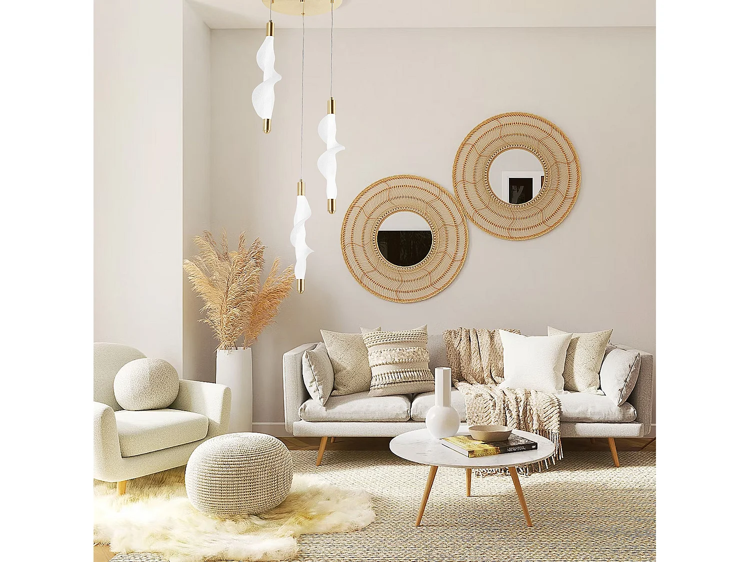 Hängelampe Led Toolight G009-3Cpr White Gold