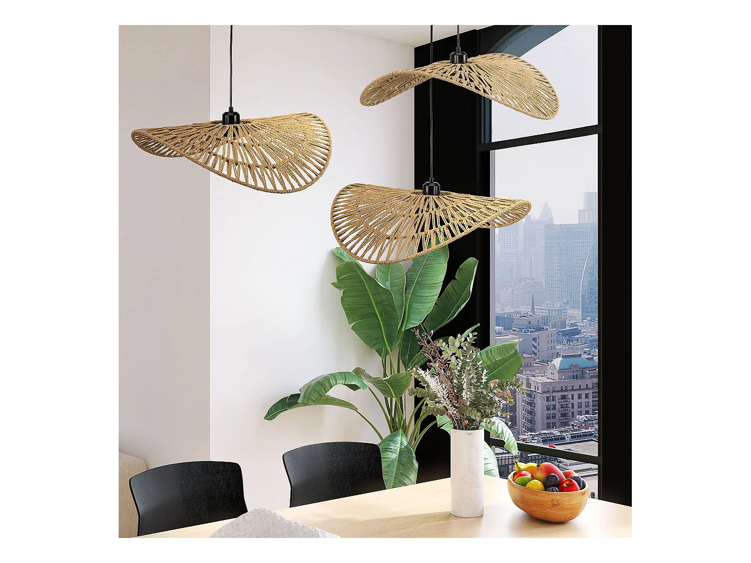 Lampe Suspendue Toolight App1739-1Cp Beige 50Cm
