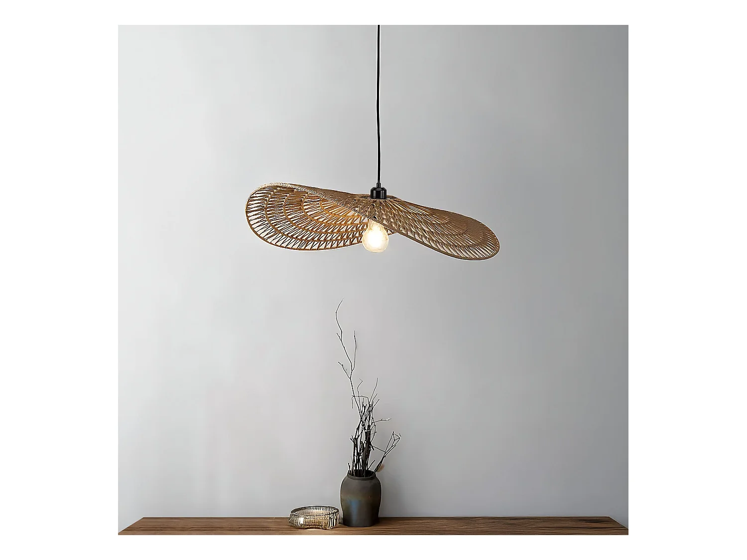 Lampe Suspendue Toolight App1739-1Cp Beige 50Cm