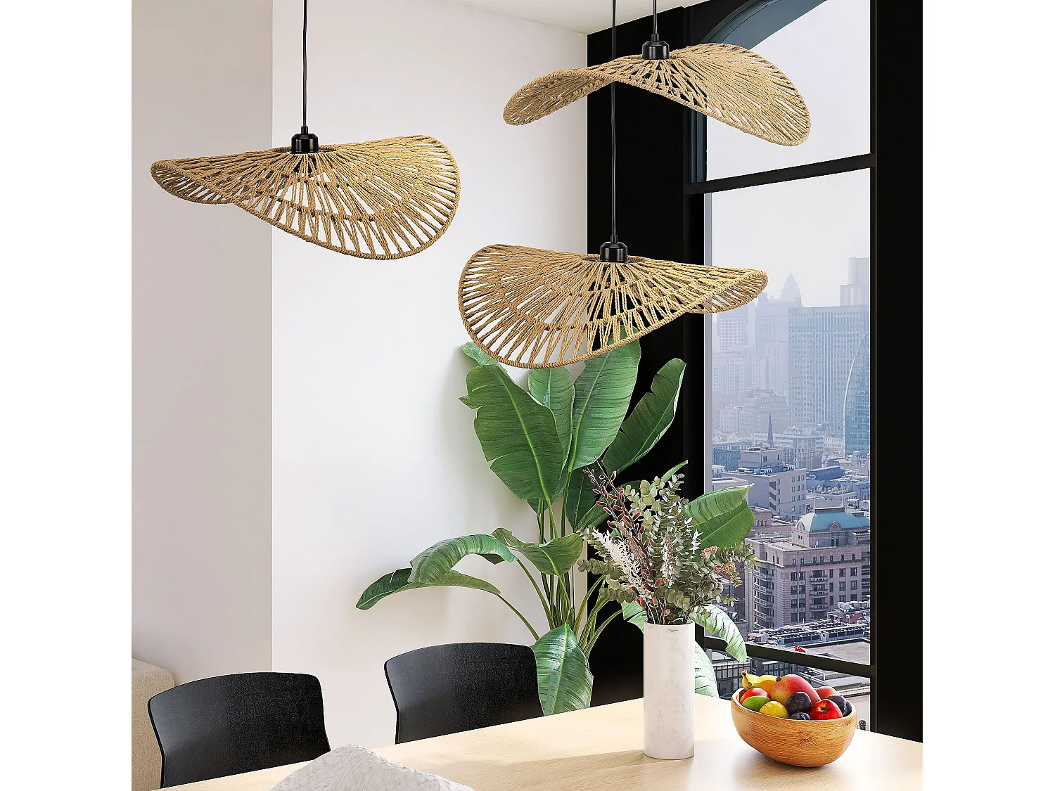 Lampe Suspendue Toolight App1739-1Cp Beige 50Cm