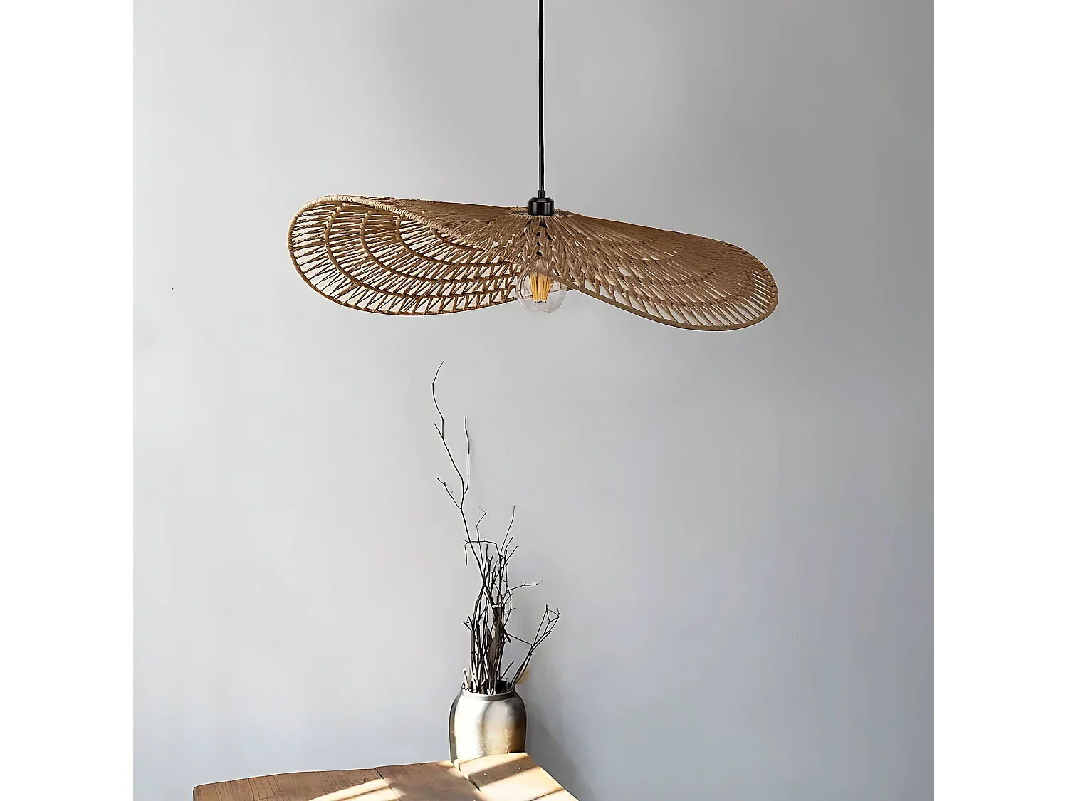 Lampe Suspendue Toolight App1739-1Cp Beige 50Cm