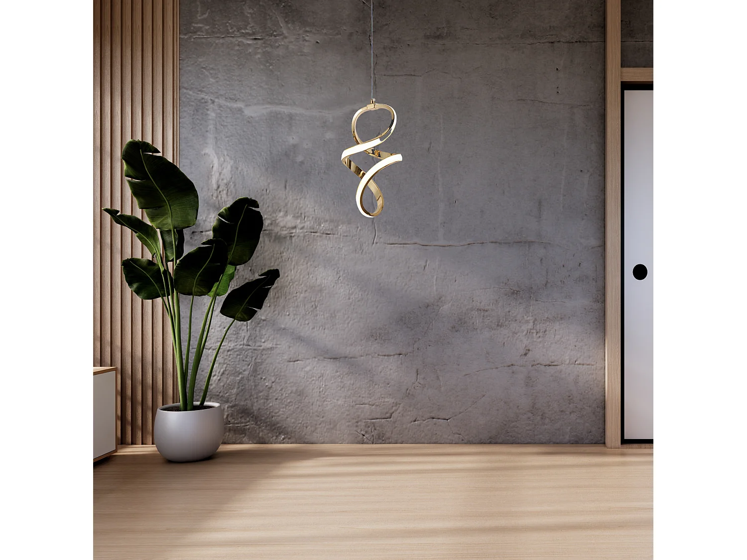 Hanglamp Led Toolight G074-1Cp Gold