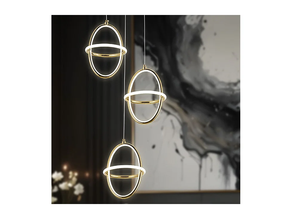 Hanglamp Led Toolight G064-3Cpr Gold