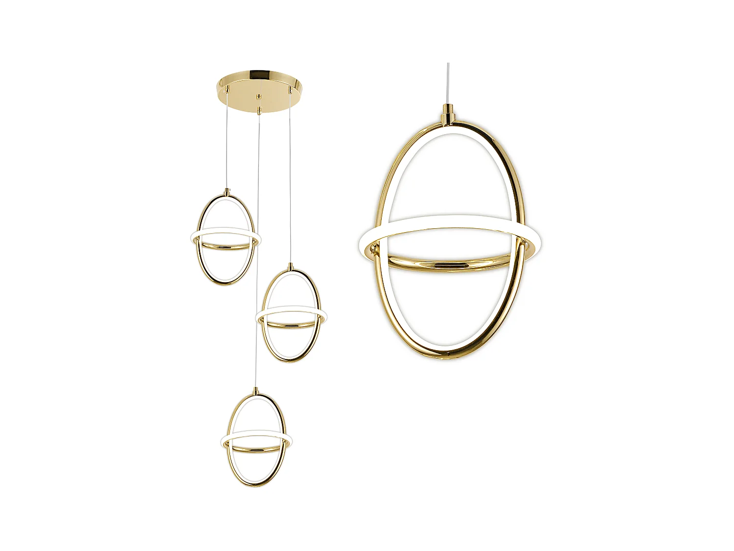 Lampe Suspendue Led Toolight G064-3Cpr Gold