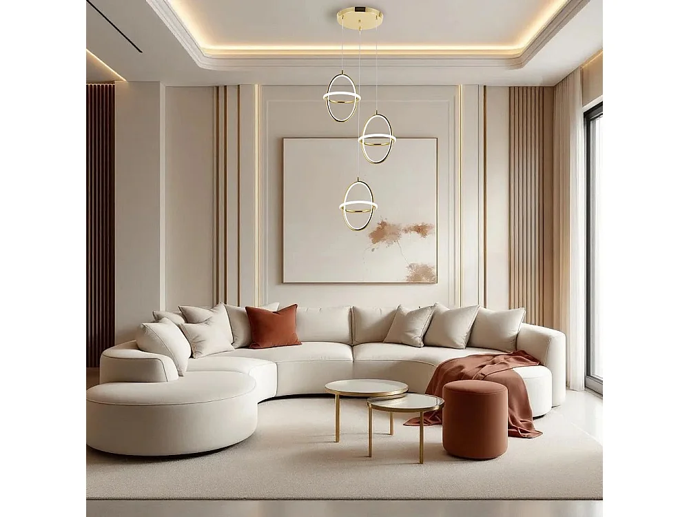 Candeeiro Suspenso Led Toolight G064-3Cpr Gold