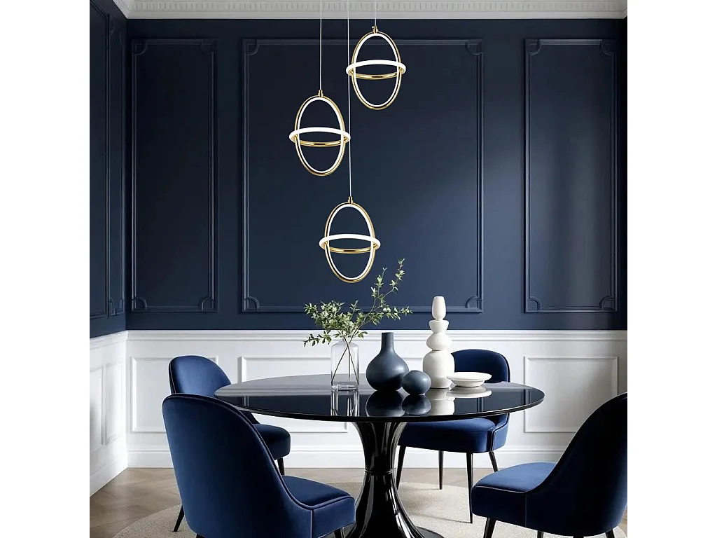 Candeeiro Suspenso Led Toolight G064-3Cpr Gold