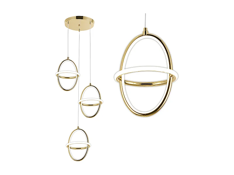 Lampe Suspendue Led Toolight G064-3Cpr Gold