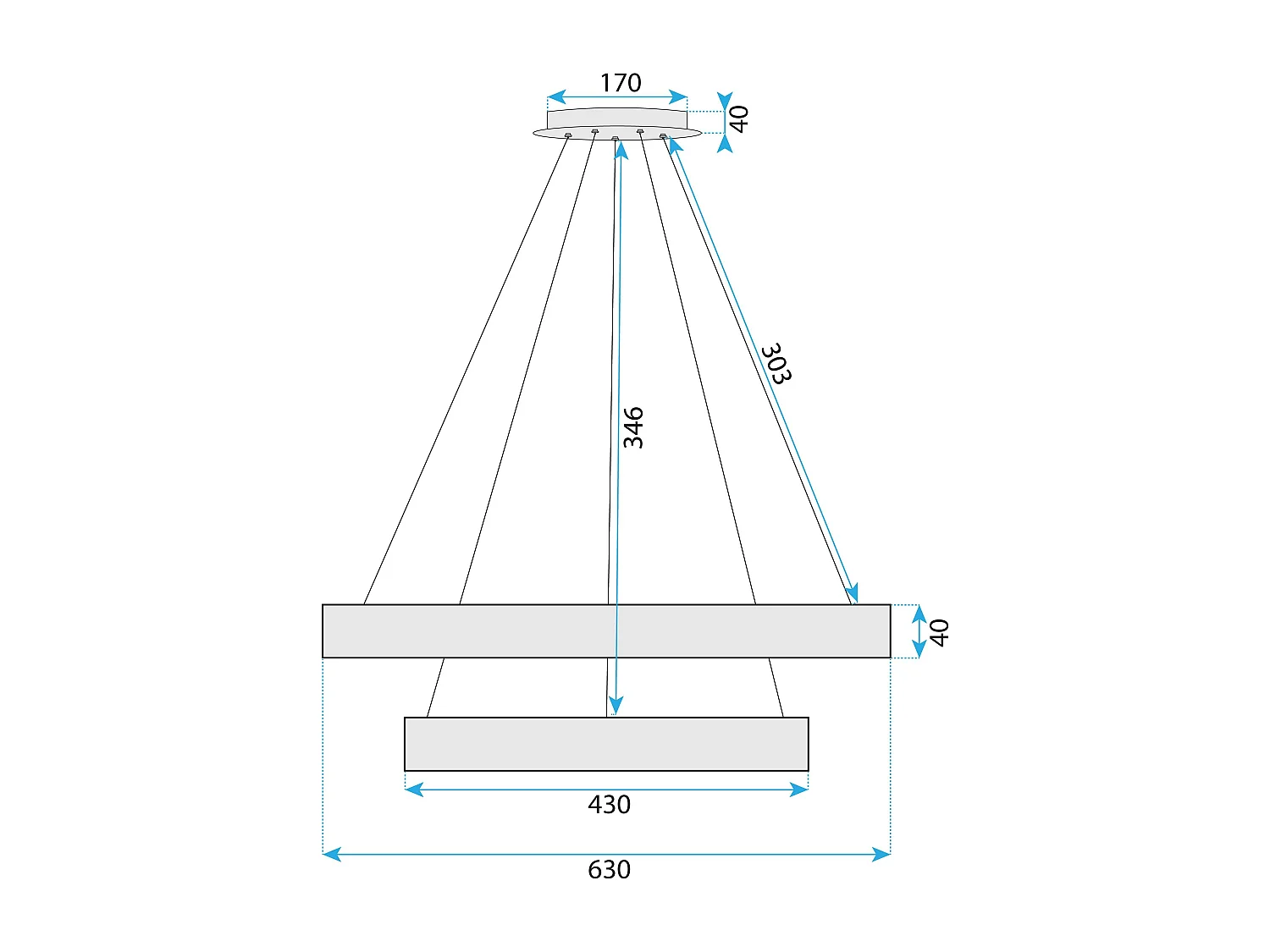 Lampe Suspendue Led Toolight G045-2Cp Gold