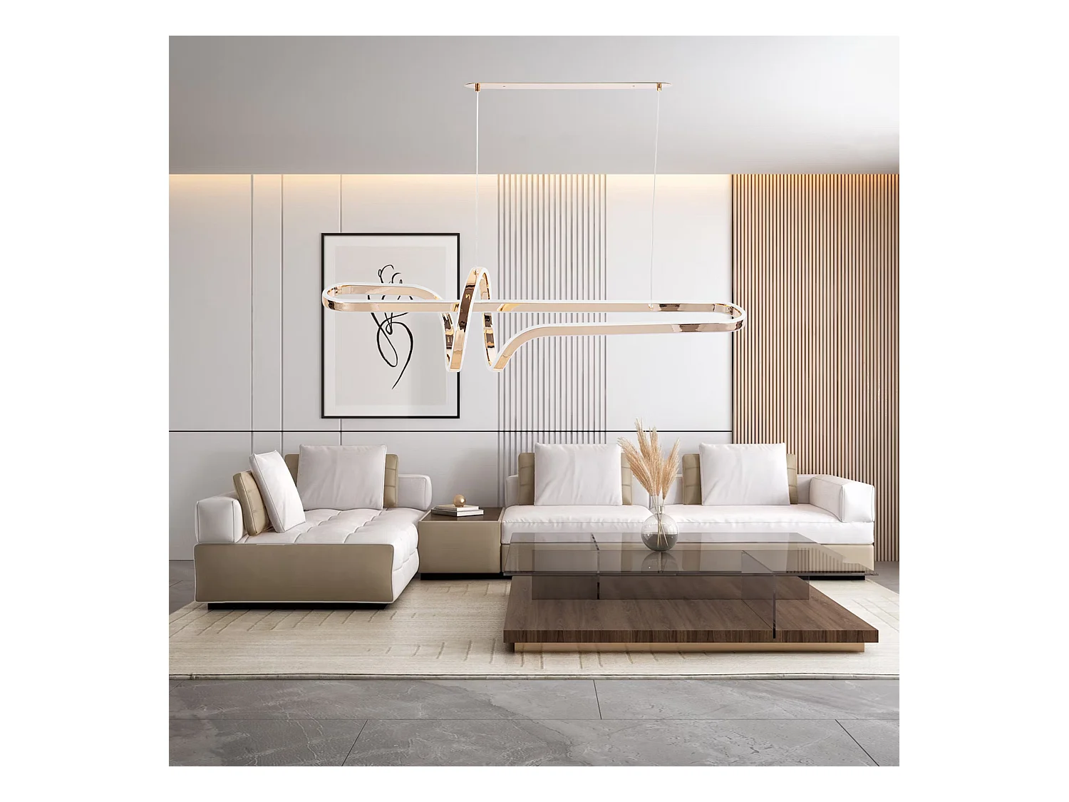 Lampe Suspendue Led Toolight G039-Cp Gold