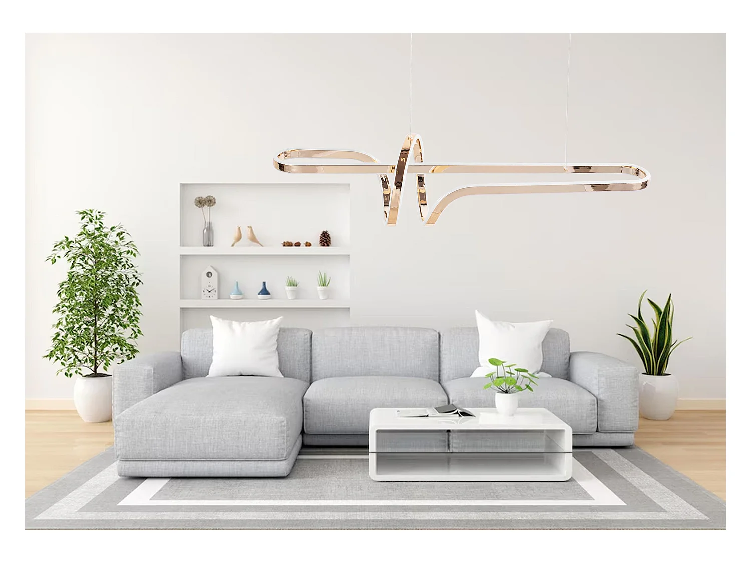 Lampe Suspendue Led Toolight G039-Cp Gold