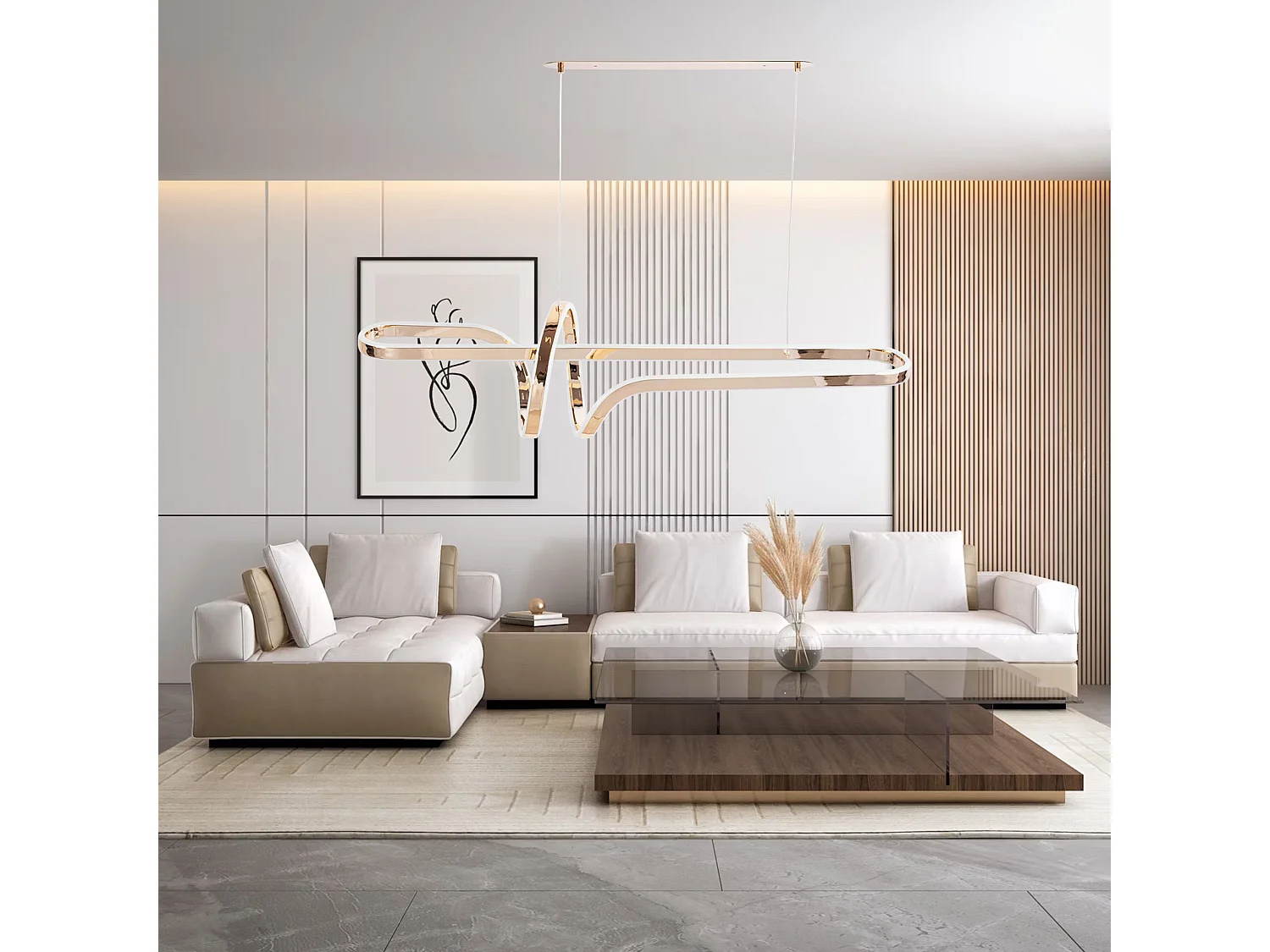 Lampe Suspendue Led Toolight G039-Cp Gold