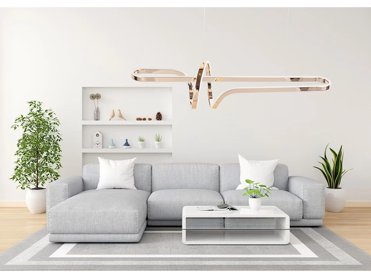 Lampe Suspendue Led Toolight G039-Cp Gold