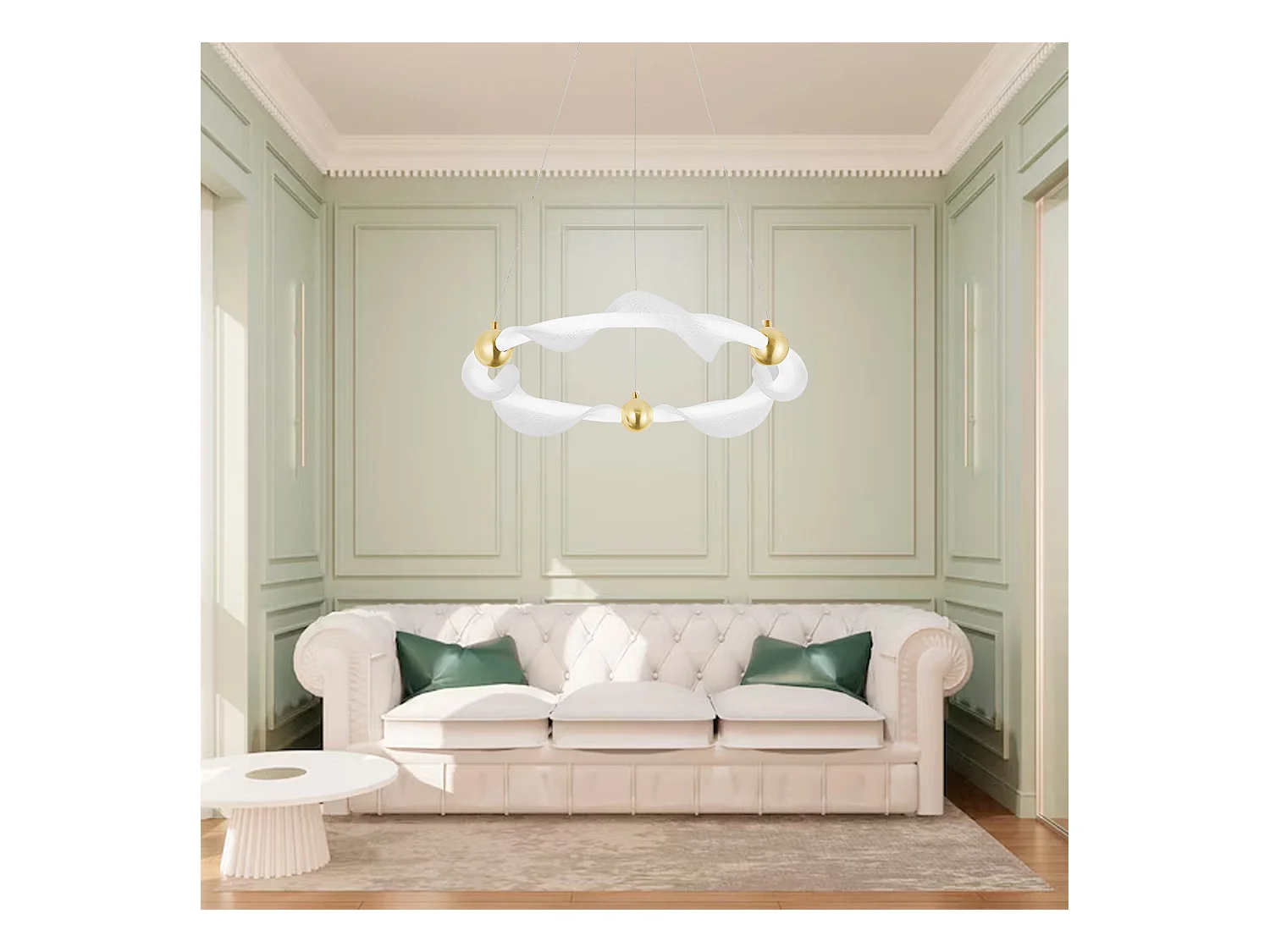 Lampe Suspendue Led Toolight G010-Cp White Gold