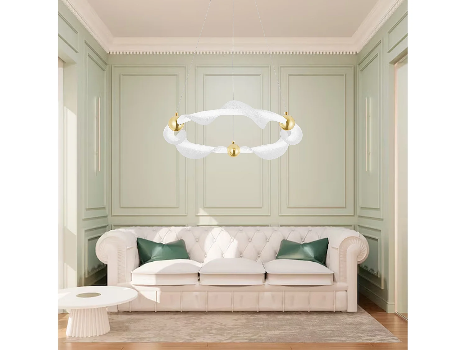 Lampe Suspendue Led Toolight G010-Cp White Gold