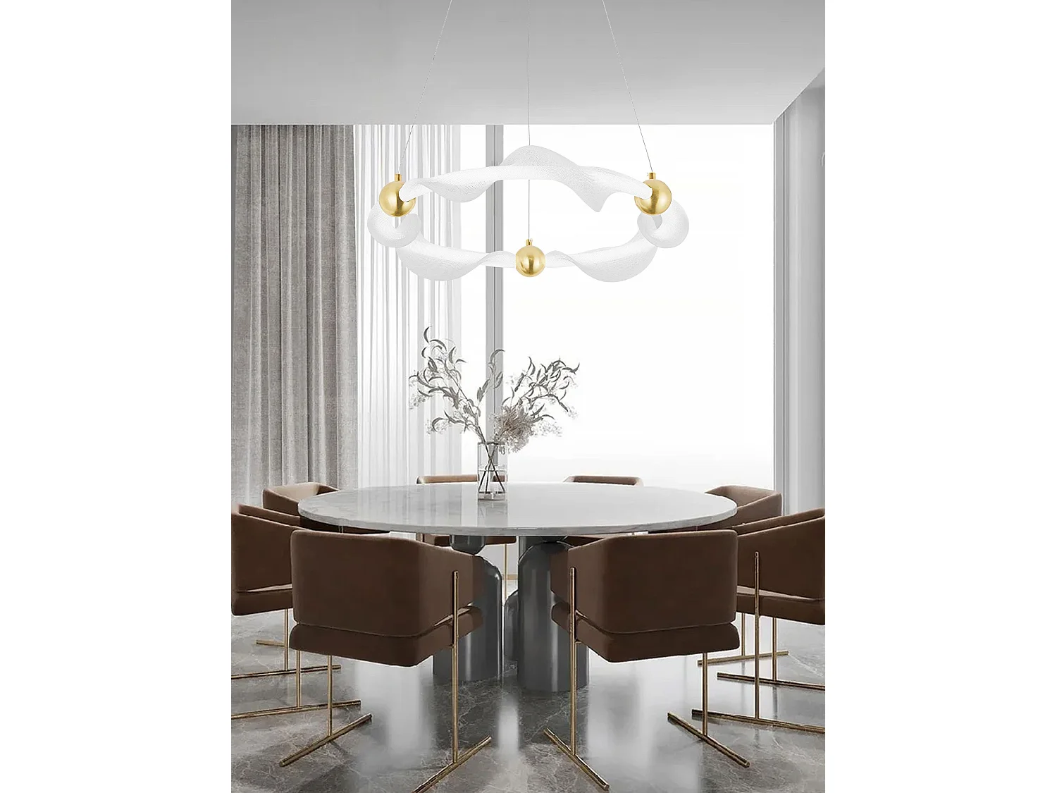 Lampe Suspendue Led Toolight G010-Cp White Gold