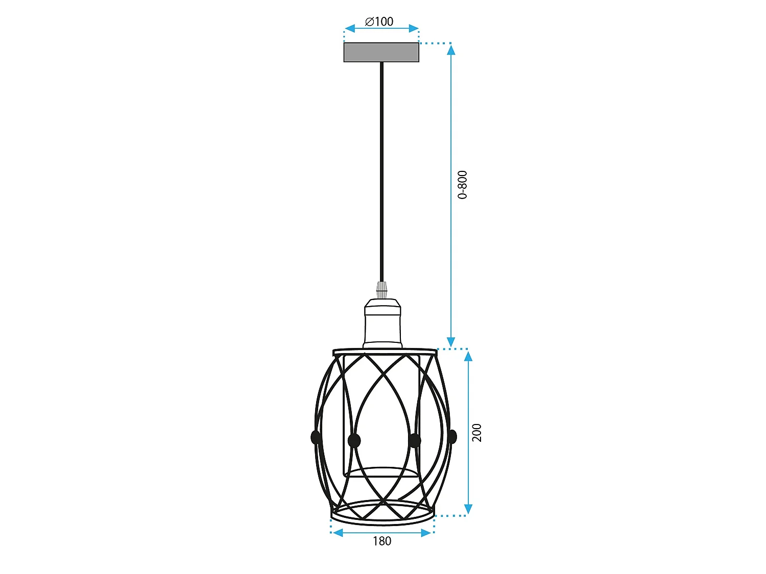 Lampada Toolight App1128-1Cp Gold