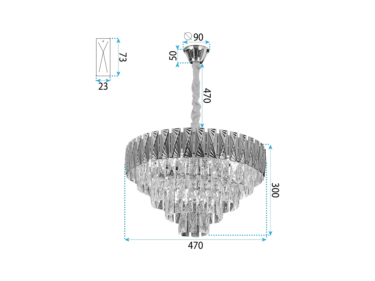 Lampe Suspendue Toolight G059-Cp Gold