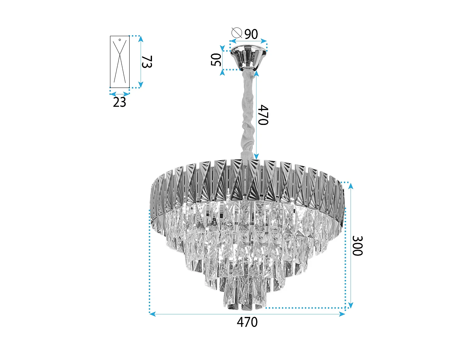 Lampe Suspendue Toolight G059-Cp Gold