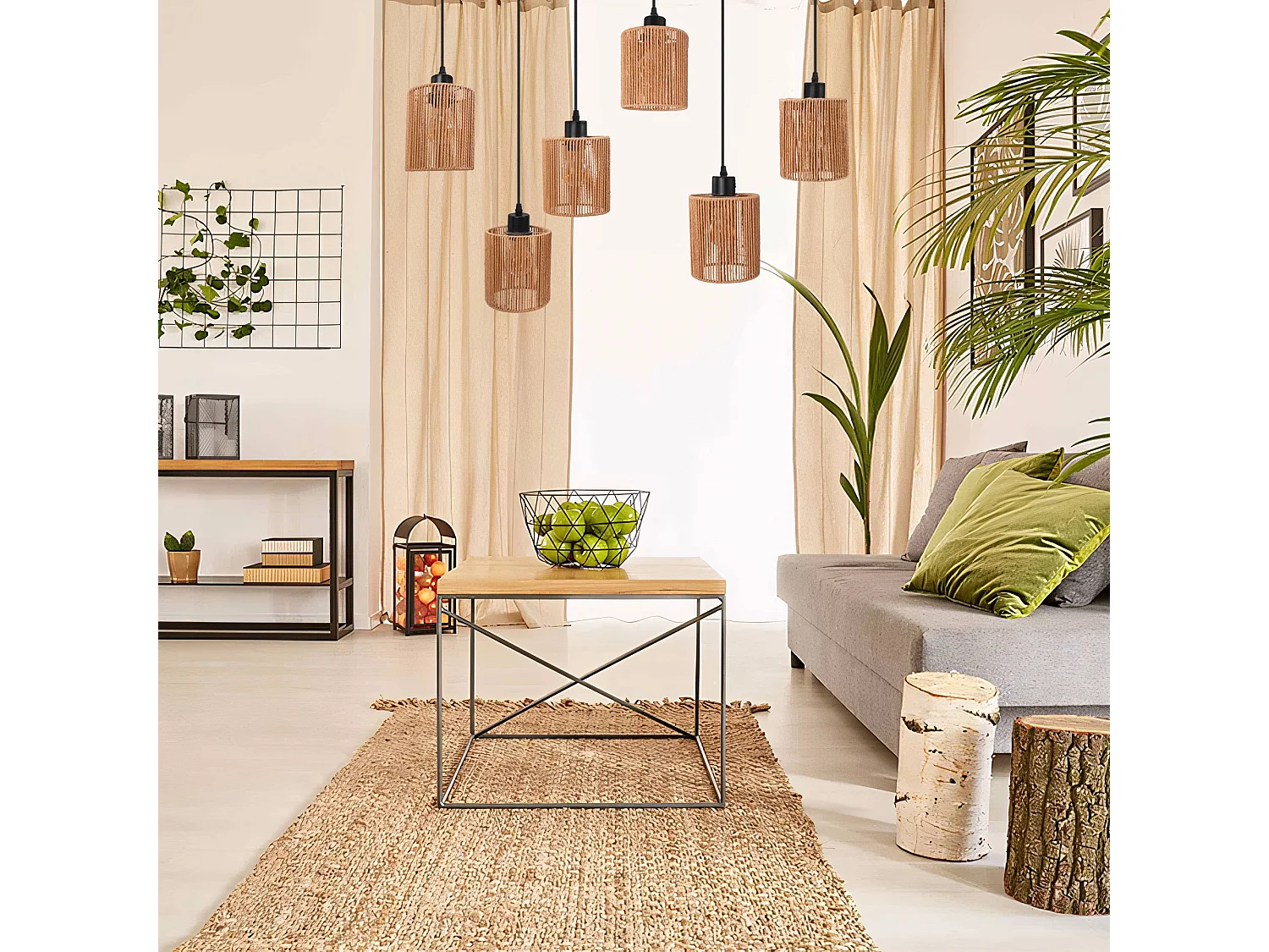 Lampe Suspendue Toolight App1822-6Cp Black