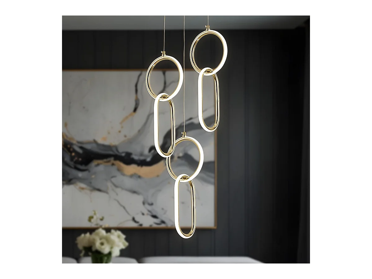 Lampe Suspendue Led Toolight G077-3Cpr Gold