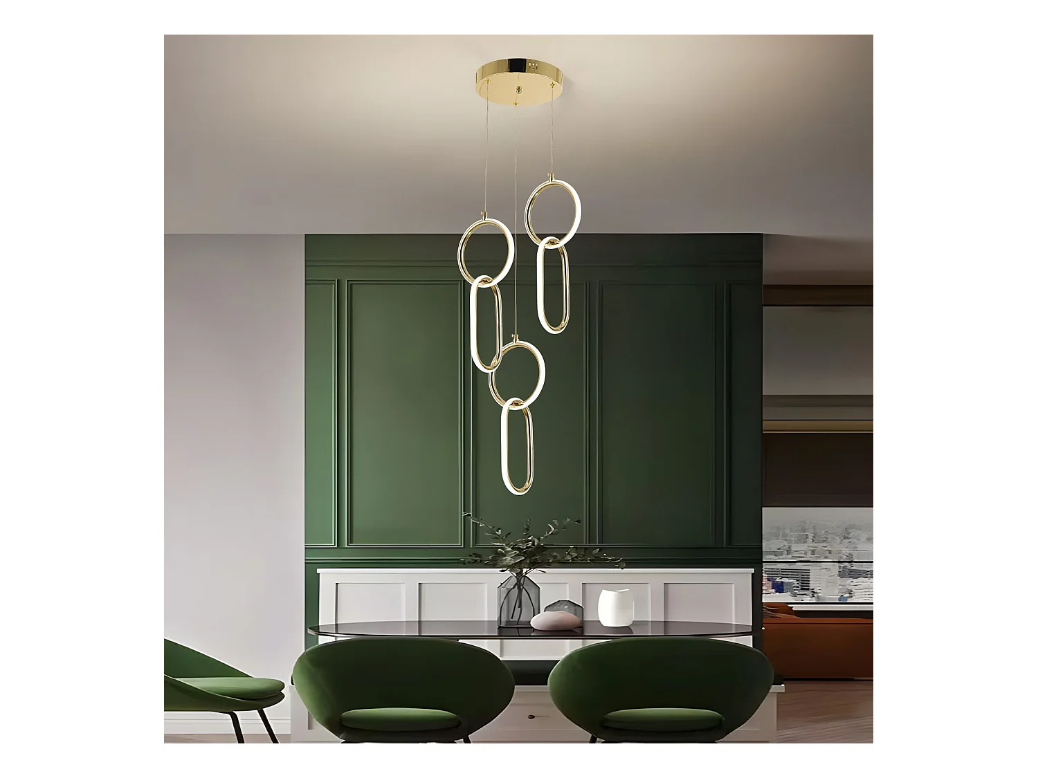 Lampe Suspendue Led Toolight G077-3Cpr Gold