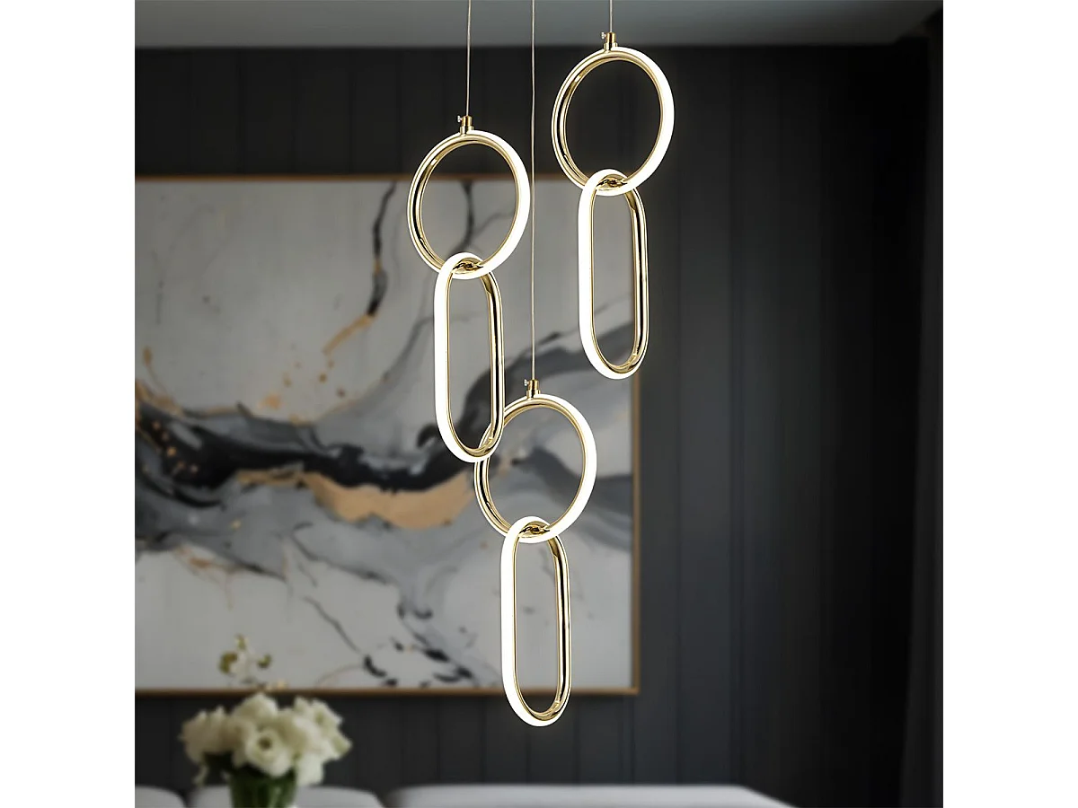 Lampe Suspendue Led Toolight G077-3Cpr Gold