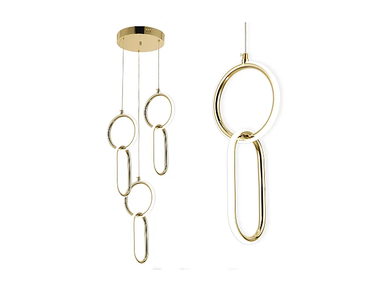 Lampe Suspendue Led Toolight G077-3Cpr Gold