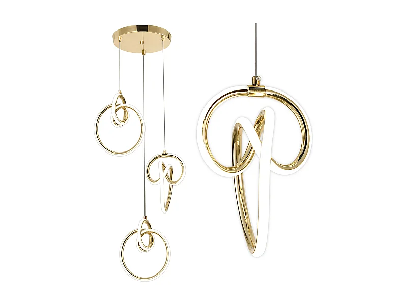 Lampe Suspendue Led Toolight G072-3Cpr Gold