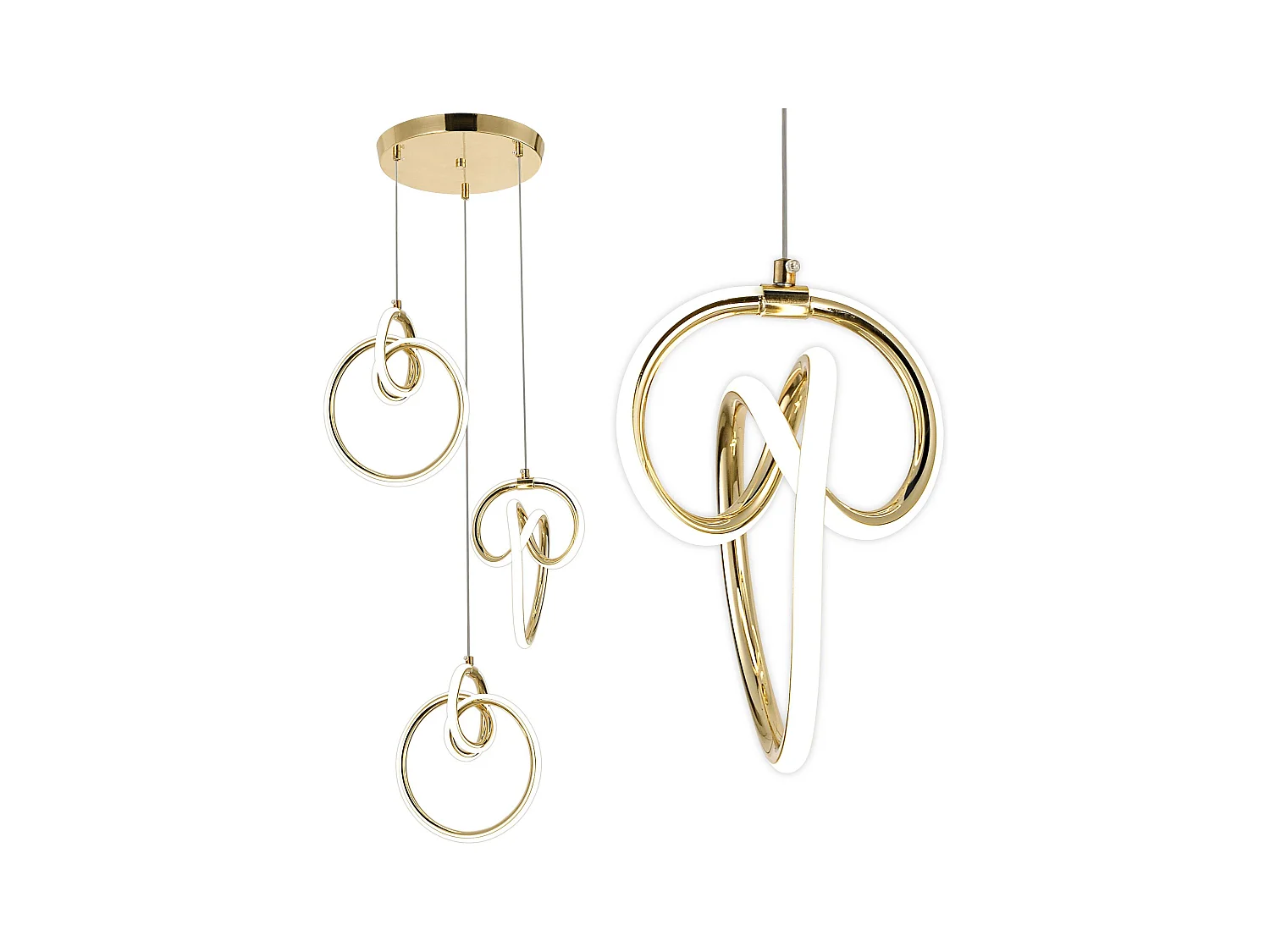 Lampe Suspendue Led Toolight G072-3Cpr Gold