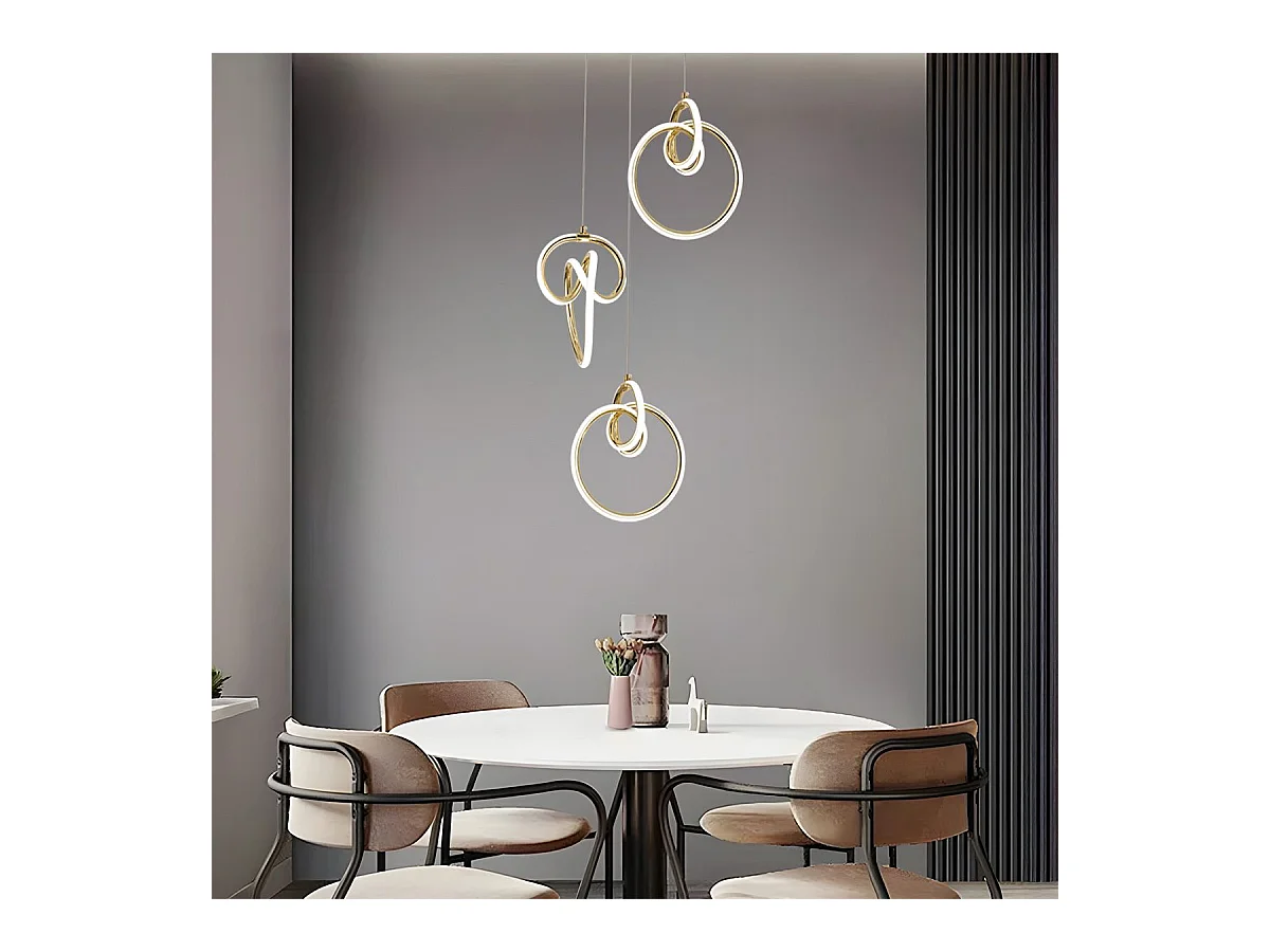 Lampe Suspendue Led Toolight G072-3Cpr Gold