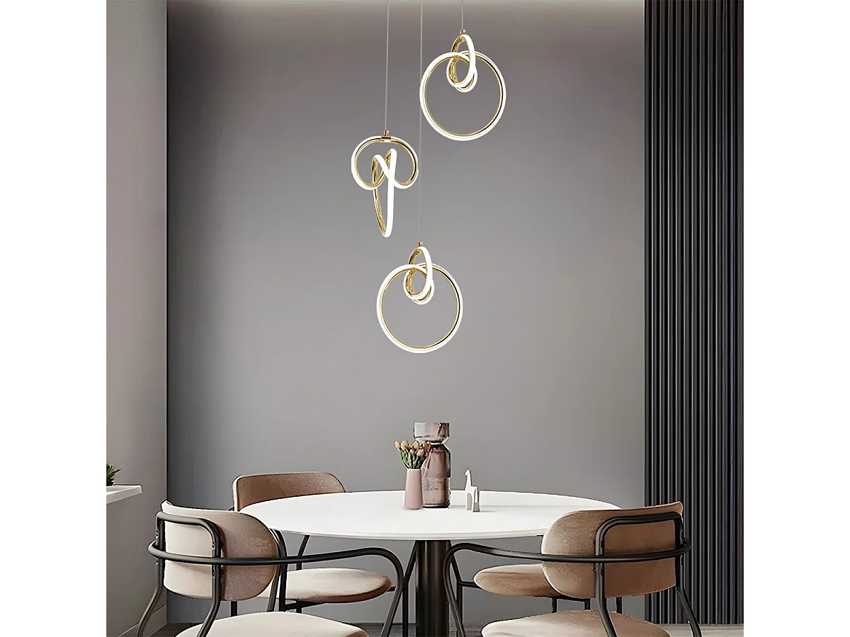 Lampe Suspendue Led Toolight G072-3Cpr Gold