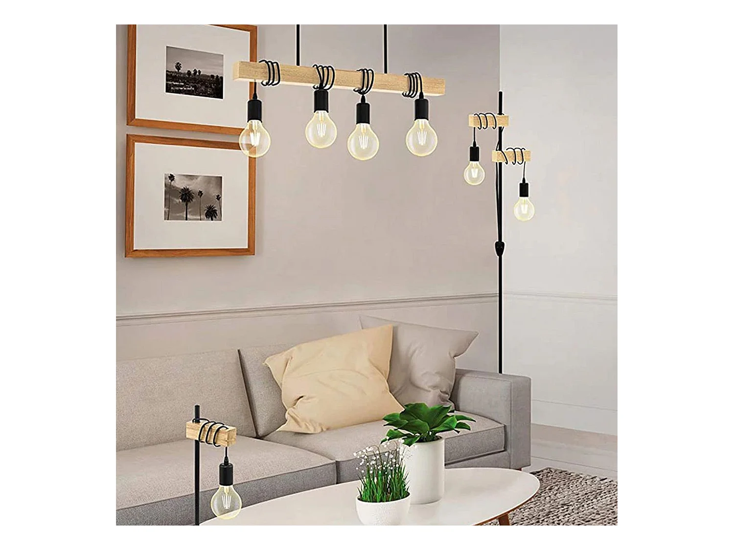 Hanglamp Toolight App974-4Cp Black