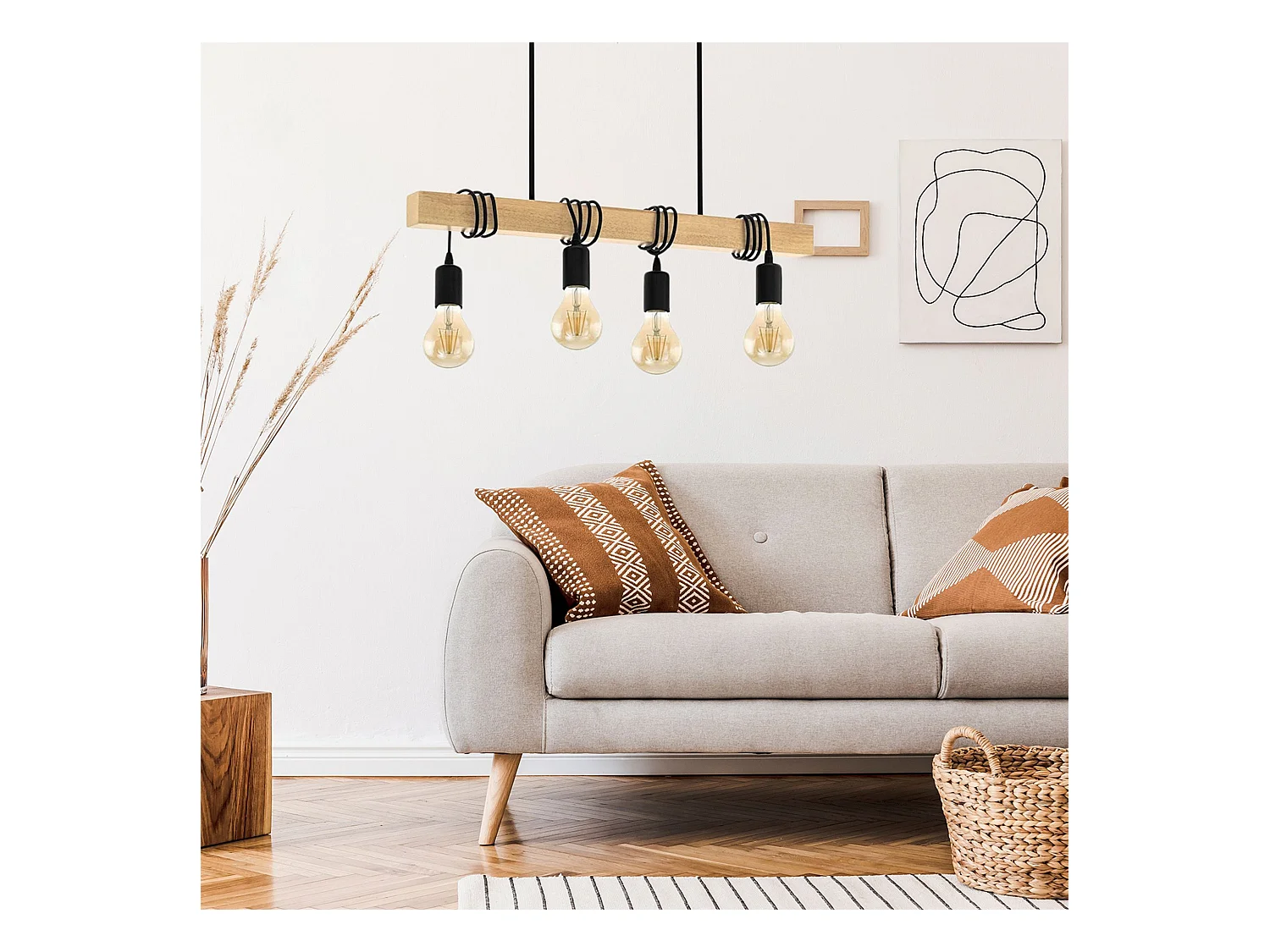 Hanglamp Toolight App974-4Cp Black