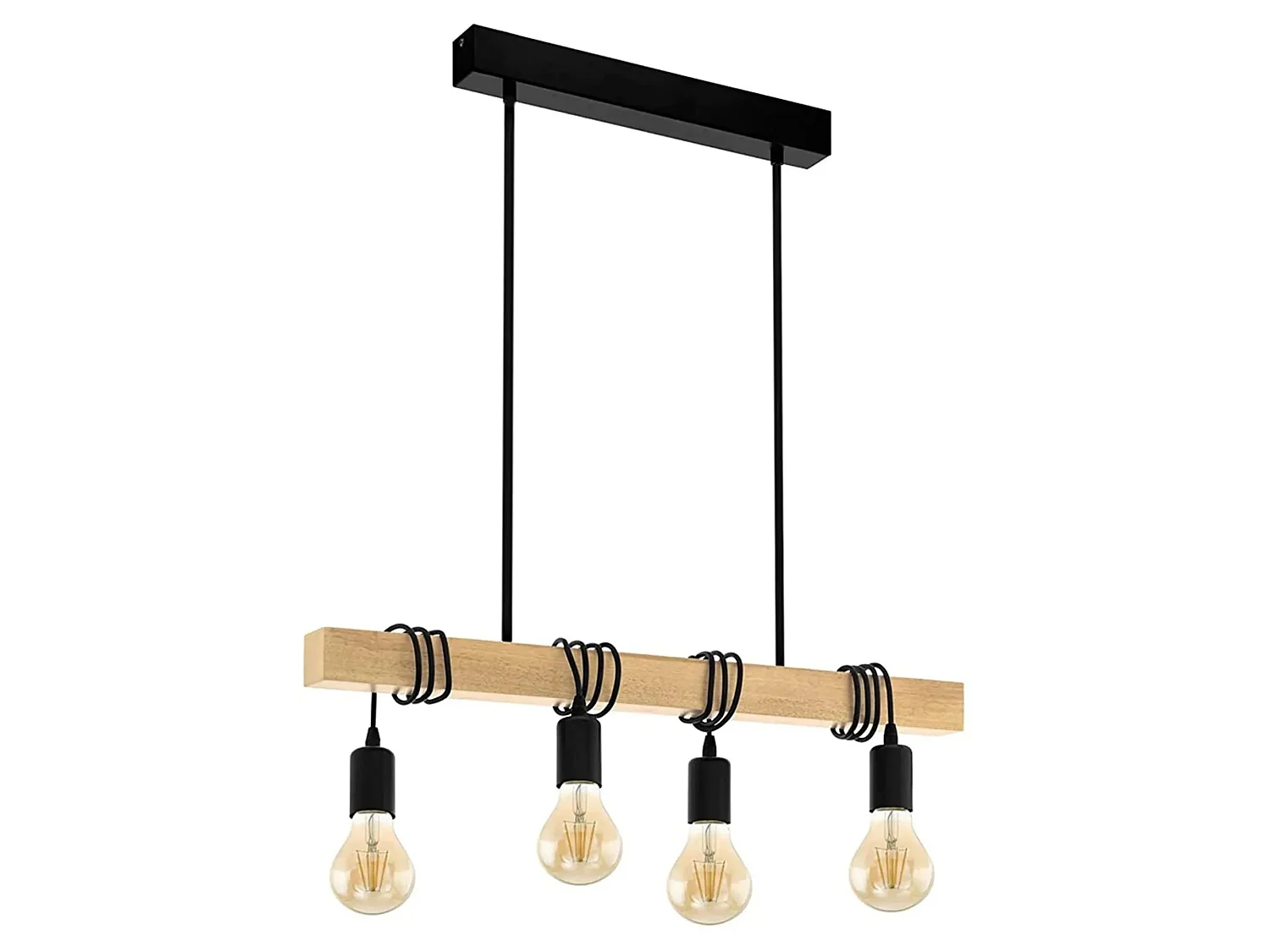Candeeiro Suspenso Toolight App974-4Cp Black