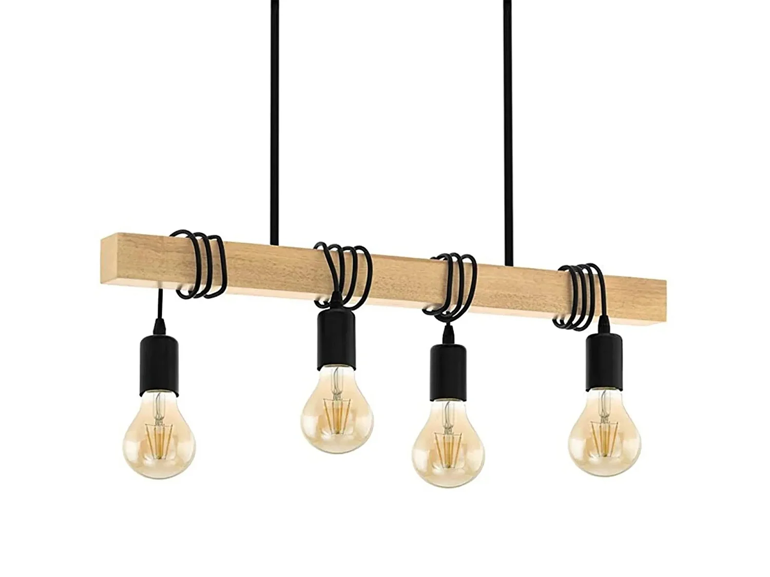 Candeeiro Suspenso Toolight App974-4Cp Black