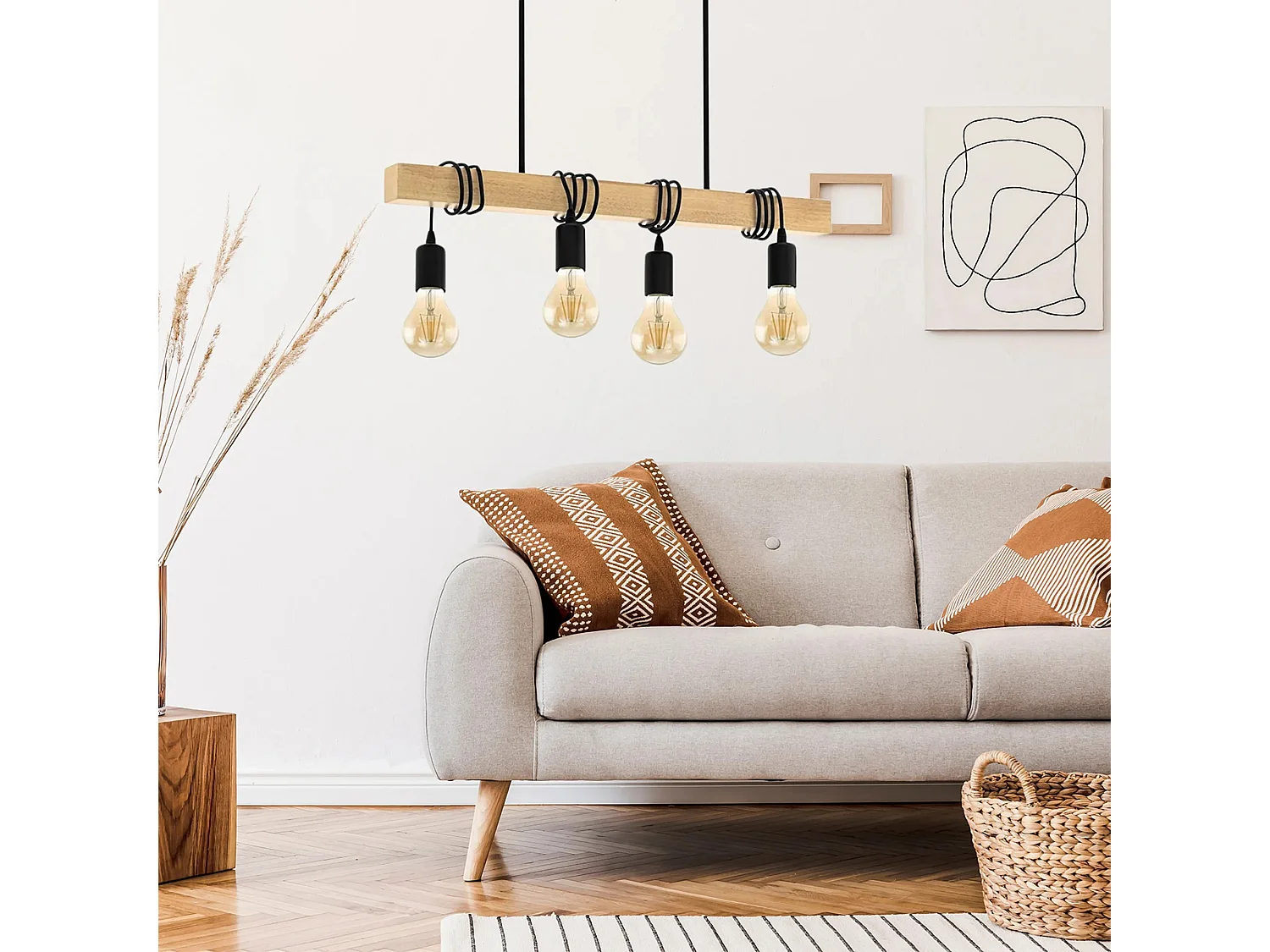 Candeeiro Suspenso Toolight App974-4Cp Black