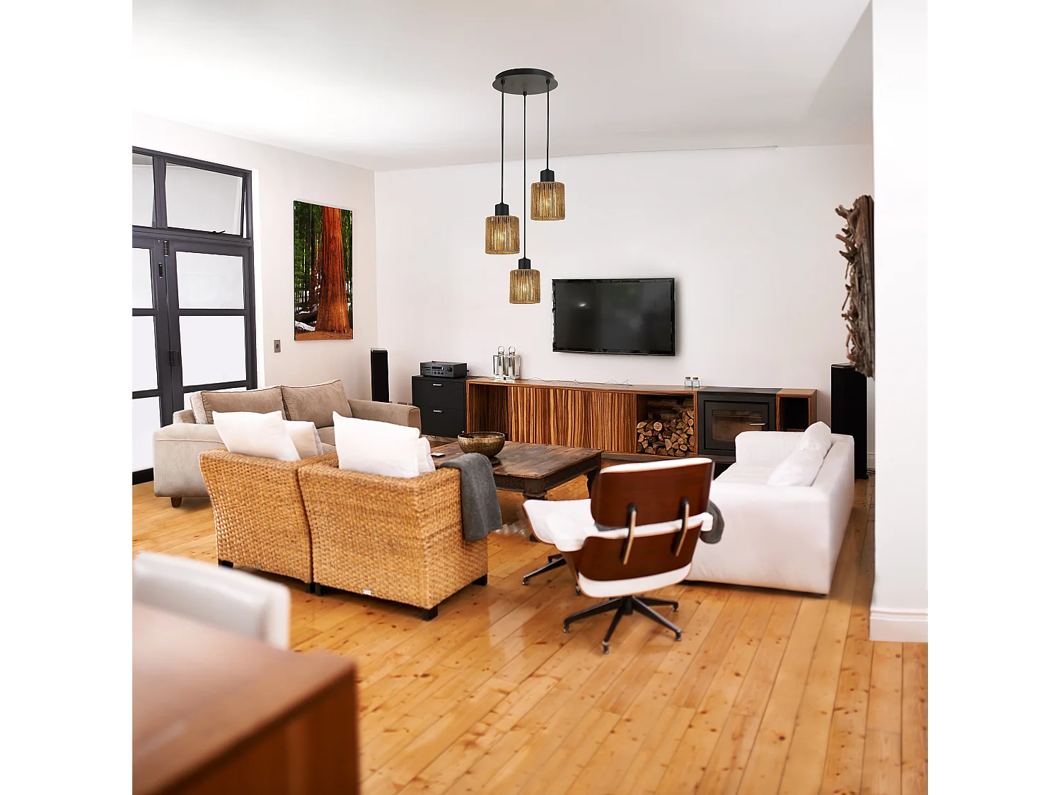 Lampe Suspendue Toolight App1820-3Cpr Black