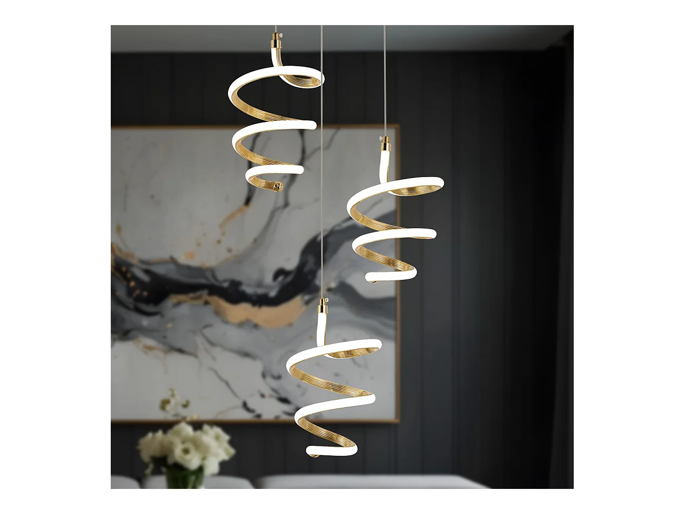 Lampe Suspendue Led Toolight G075-3Cpr Gold