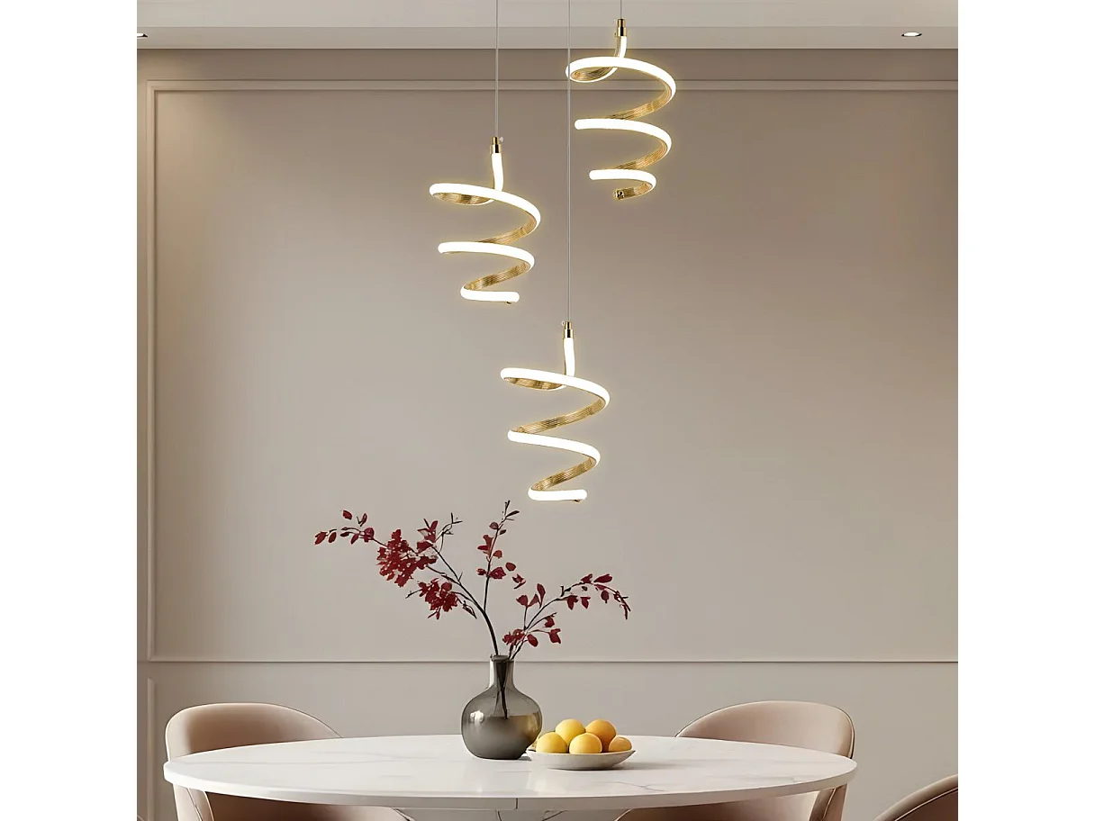 Lampe Suspendue Led Toolight G075-3Cpr Gold