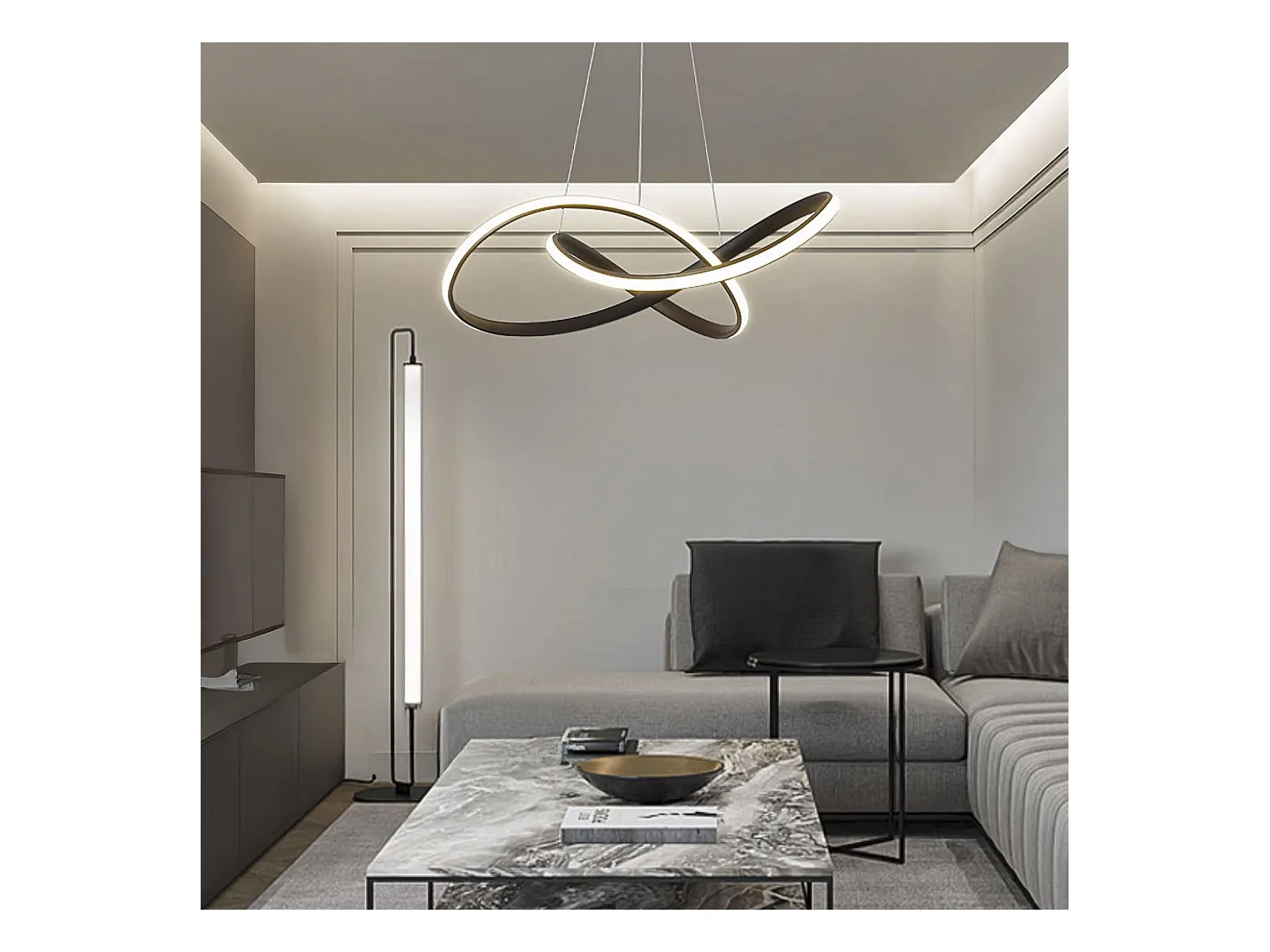 Lampe Suspendue Led Toolight G006-Cp Black