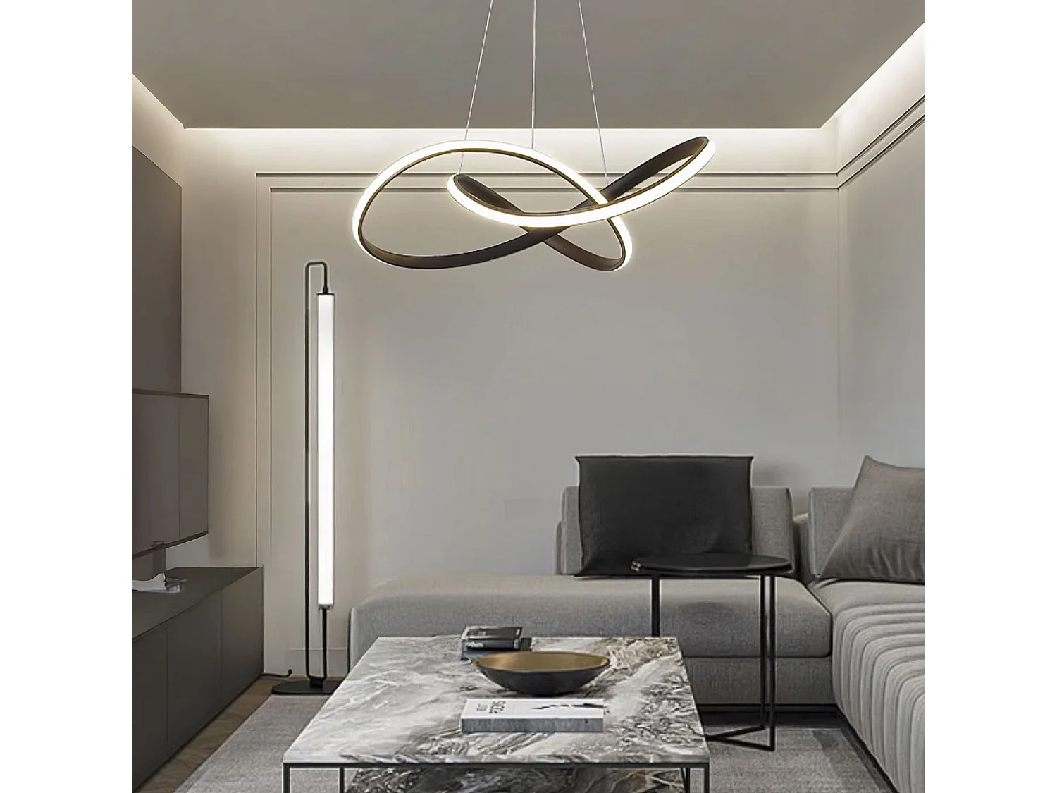 Lampe Suspendue Led Toolight G006-Cp Black