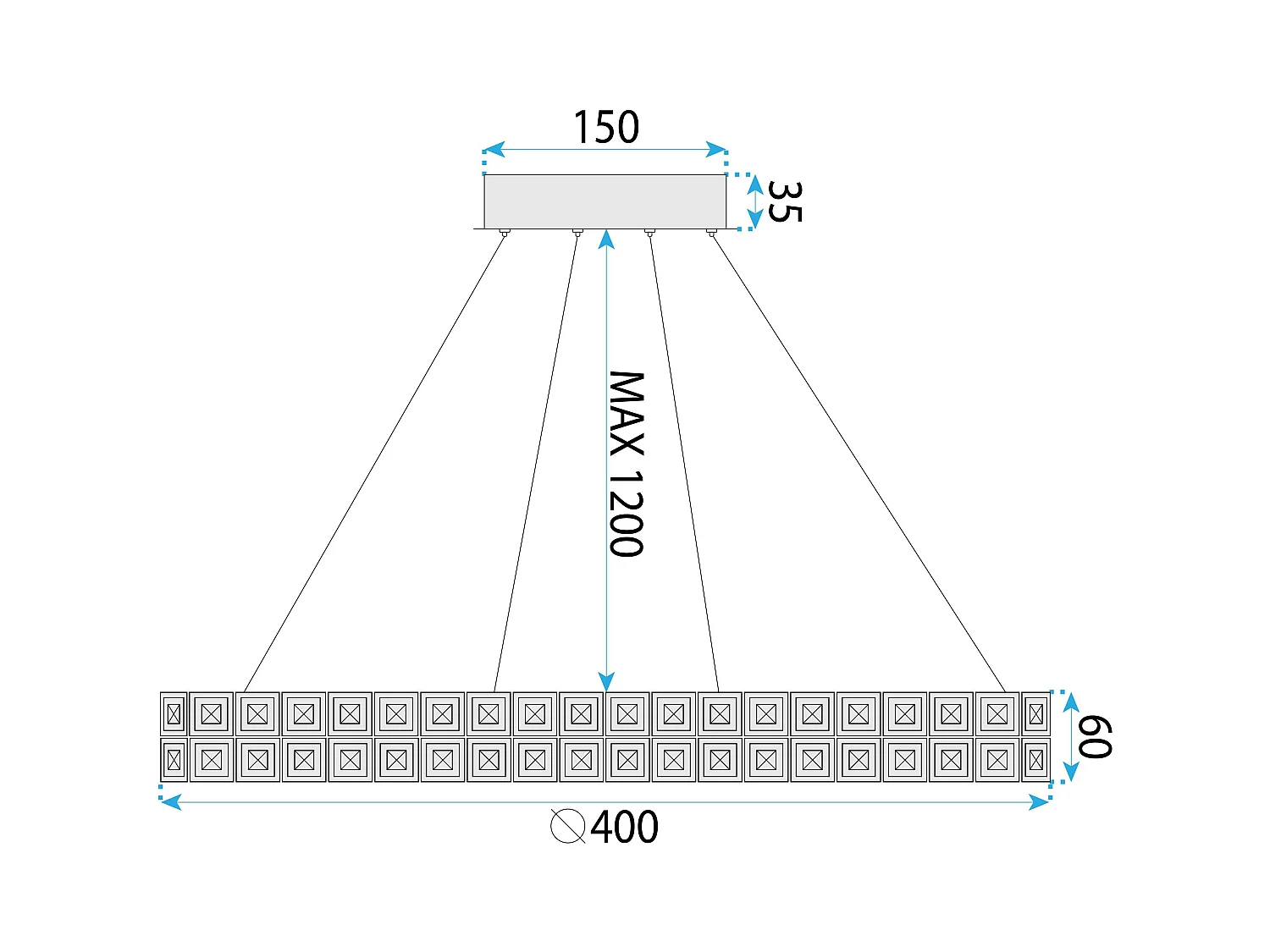 Lampe Suspendue Led Toolight Ms004-Cp Chrome